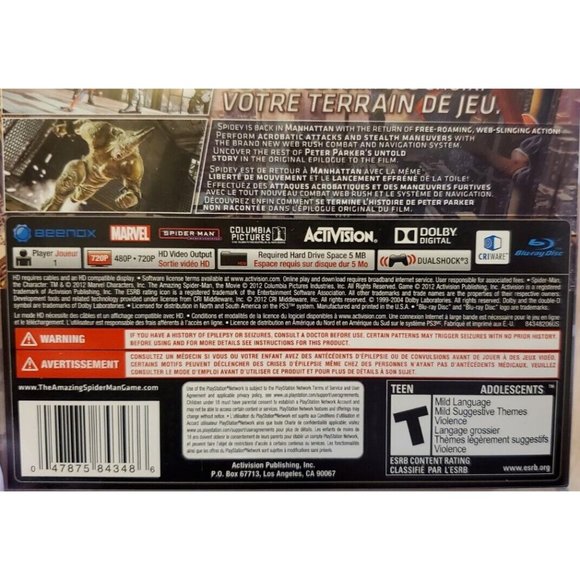 The Amazing Spider-Man (Sony PlayStation 3, 2012) - Picture 4 of 14